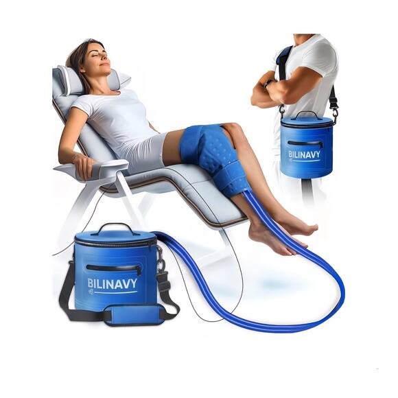 Portable Ice Therapy Machine For Knee After Surgery Programmable Timer BILINAVY - Picture 1 of 4